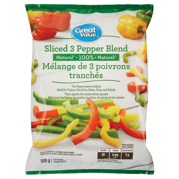 Great Value Natural Sliced 3 Pepper Blend, 500 g