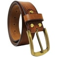 thumbnail image 3 of 43-44   Men's Casual Jean Full-Grain Tan Leather Belt 26AB17TN, 3 of 3
