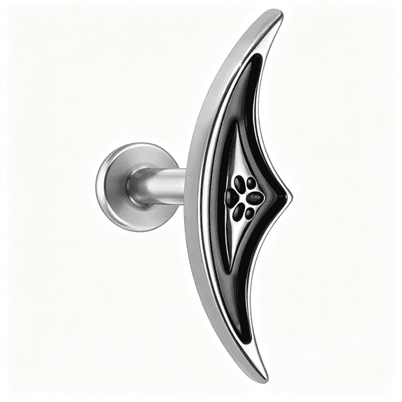 DESIGNICE Titanium Piercing Jewelry 16G 8Mm for Helix Conch Flat,Threadless
