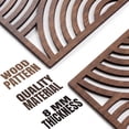 thumbnail image 5 of Medium - Round Unframed Walnut Wooden Wall Sculpture Set of 3 Home Decor Accent, 5 of 7
