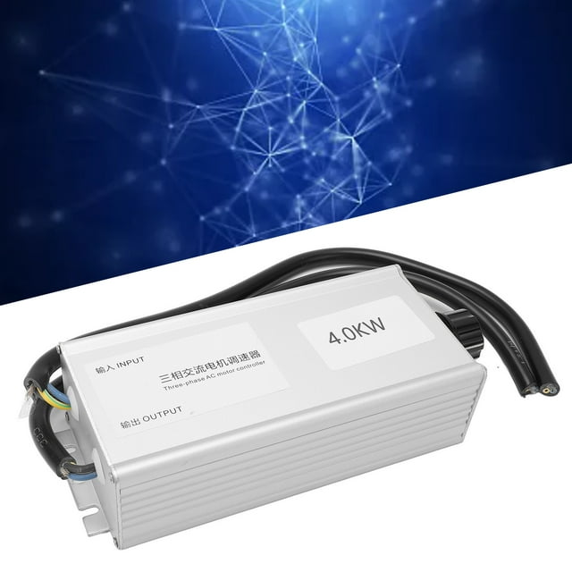 Fan Stepless Speed Control Switch, 4KW 380V Thickened All Aluminum Case High Power AC Motor Controller for Industrial Use