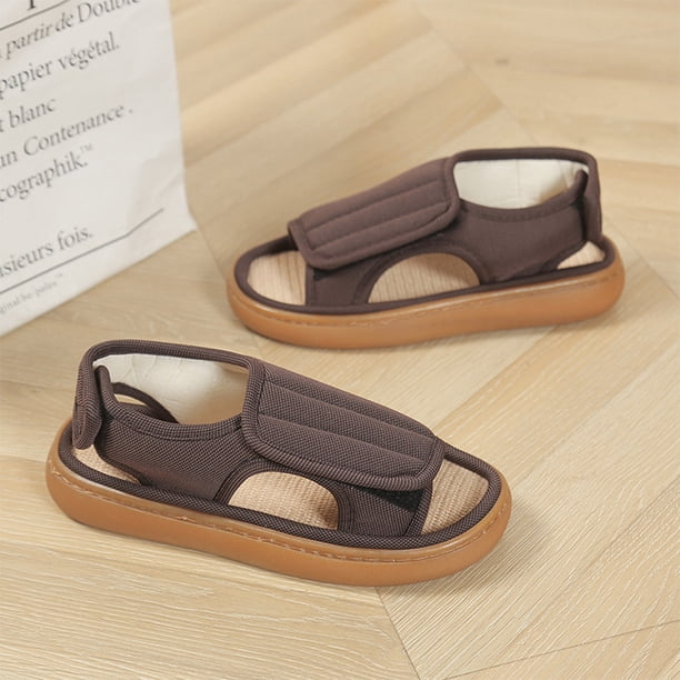 Sandalias unisex para diabéticos, cómodas para caminar (café, talla 46-47)