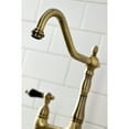 thumbnail image 4 of Kingston Brass KS1273PKLBS Duchess Bridge Kitchen Faucet with Brass Side Sprayer, Antique Brass, 4 of 7