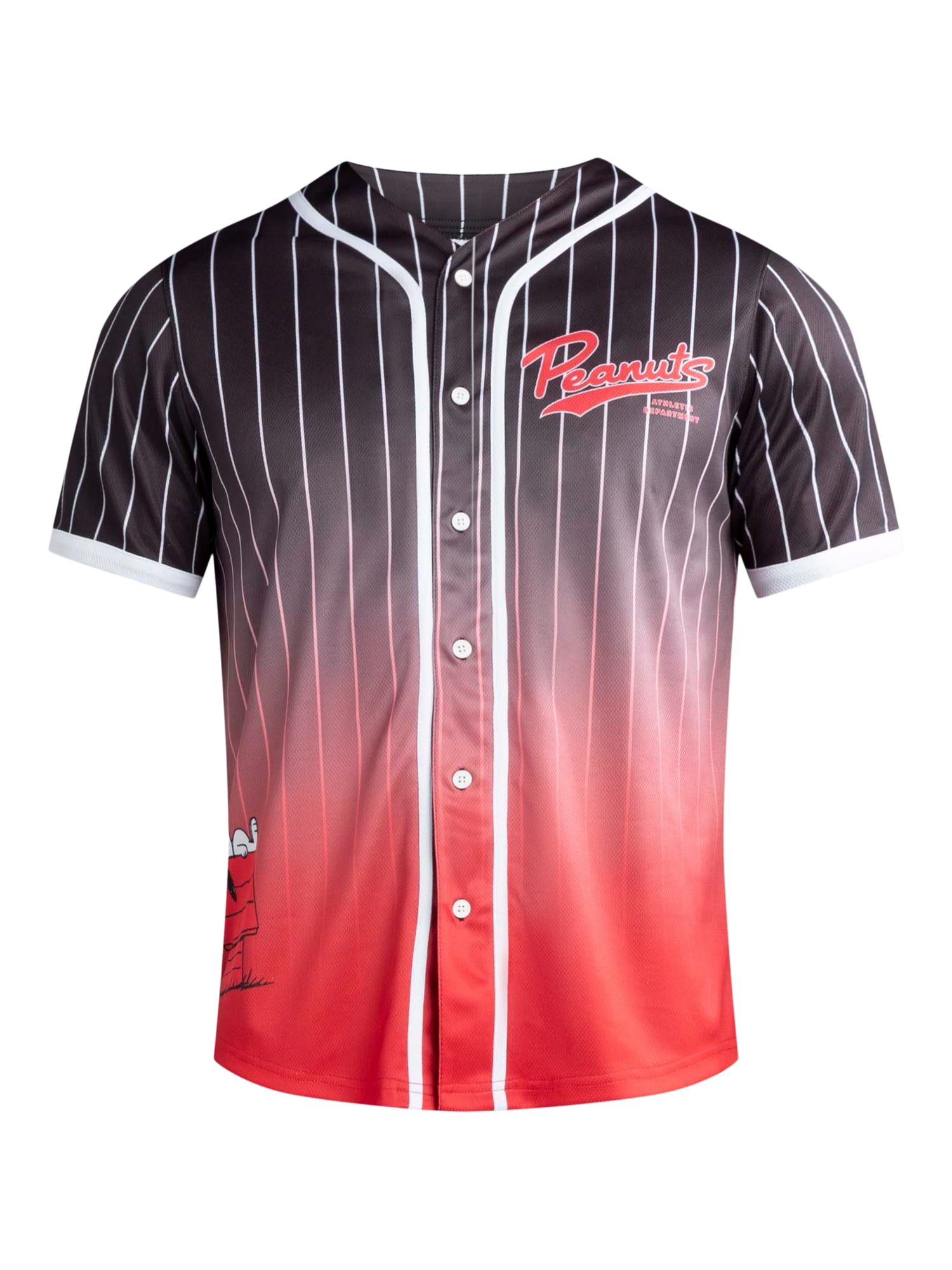 Peanuts Men's & Big Men's Snoopy Graphic Baseball Jersey, Sizes XS-3XL