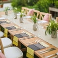 thumbnail image 3 of Yellow Grey Cloth Napkins, Vintage Stripe Farmhouse Wood Grain Ombre Washable and Reusable Dinner Napkins Set of 8, Table Napkin for Kitchen Party Birthday Wedding Hotel Housewarming 20"x20", 3 of 8