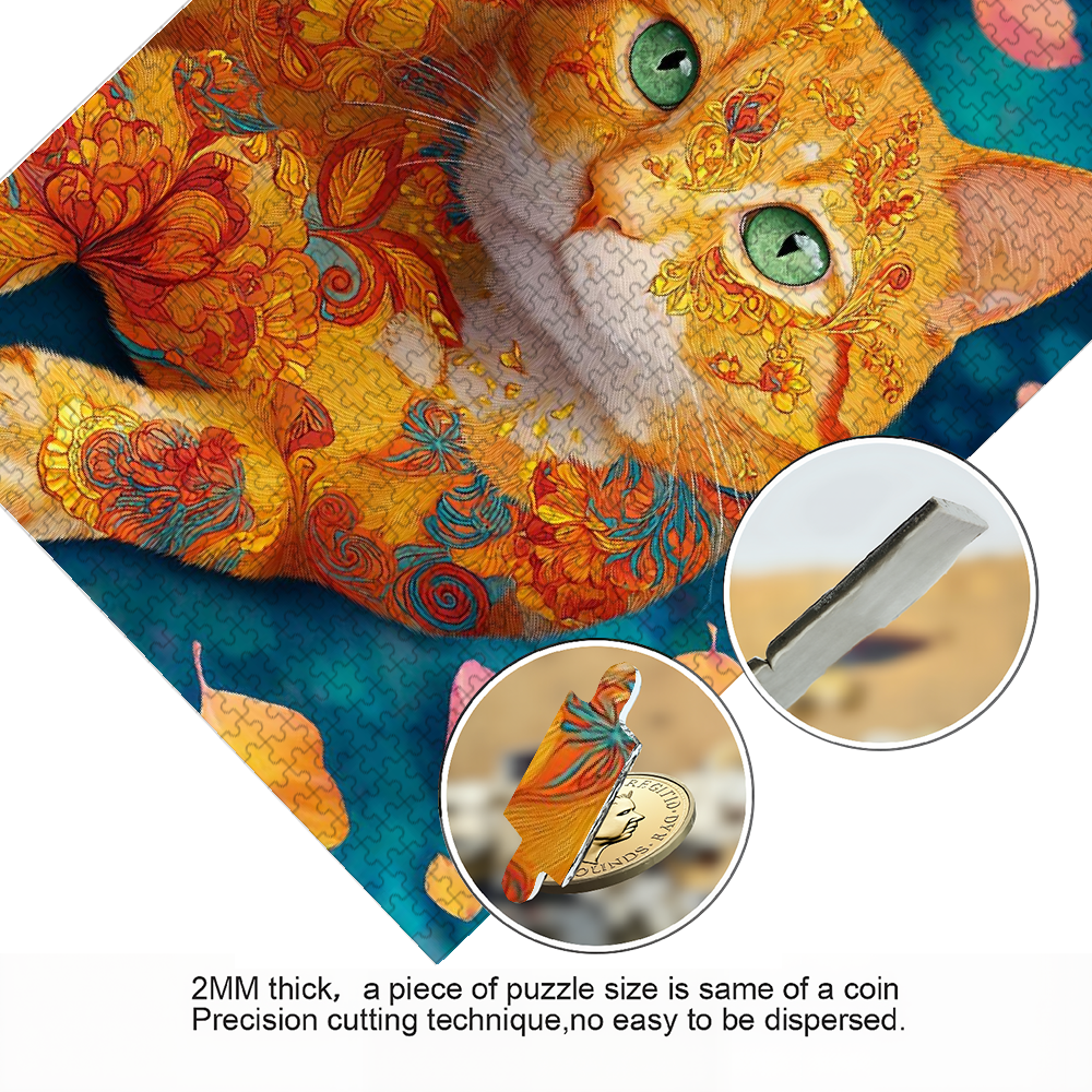 1000pcs of Colorful and Creative Animal and Flower Jigsaw Puzzles for Home Decoration Perfect Gift for Adults Educational and Fun Interactive Jigsaw Games. 29.4*19.6in