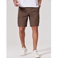 thumbnail image 2 of COOFANDY Men' Casual Stretch Cargo Shorts 9 Inch Elastic Waist Chino Cotton Shorts Loose Fit Hiking Shorts, 2 of 6