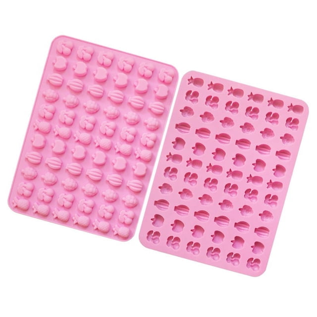 Moldes para hacer dulces de chocolate de silicona de diversas frutas, molde de goma, silicona de grado alimenticio, 2 piezas de chocolate, moldes para derretir cera