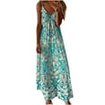 thumbnail image 5 of Nmnitkp Womens Maxi Dress 2025 Casual Strappy V Neck Sleeveless Flowy Sundress Plus Size Loose Long Maxi Beach Dress Sundress for Vacation S-5XL, 5 of 6