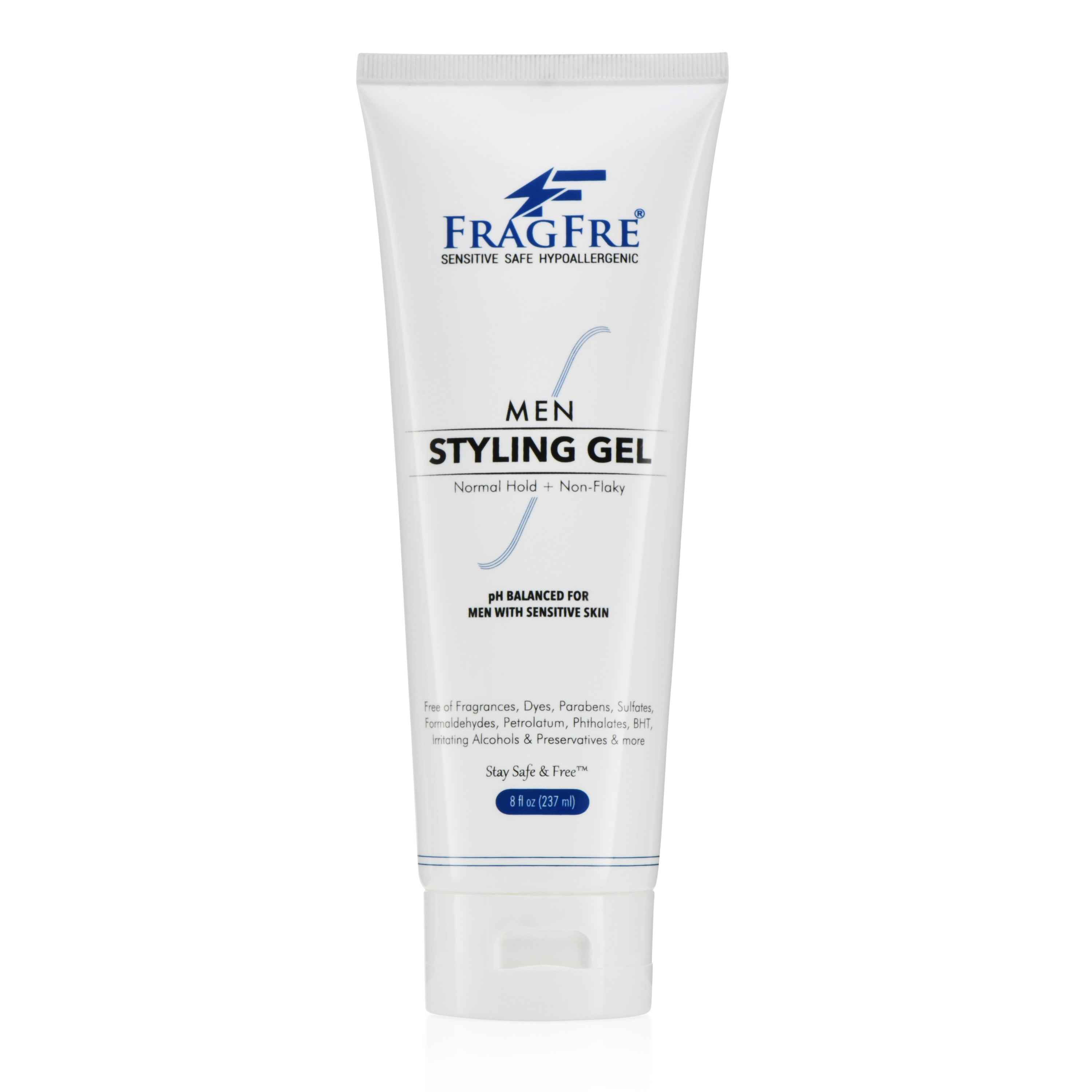 FRAGFRE Men Hair Styling Gel Fragrance Free 8 oz - pH Balanced for