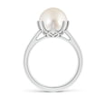 thumbnail image 2 of Angara South Sea Cultured Pearl Solitaire Crown Ring in 14K White Gold for Women | June Birthstone Jewelry for Her, 2 of 8