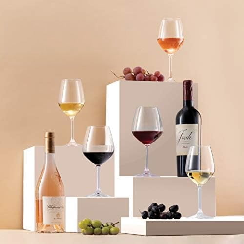 Italian Red Wine Glasses - 18 Ounce - Wine Glass Clear (Set of 4)