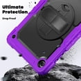thumbnail image 4 of Funda para Samsung Galaxy Tab A11 Plus de 11 pulgadas (2025) y A9 Plus de 11 pulgadas (2023), resistente, a prueba de golpes, con soporte giratorio de 360° y correa de mano/bandolera., 4 of 9