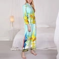thumbnail image 4 of Lsque Pikmin Pattern Long Sleeve Pajama Set for Women - Soft 2-Piece Sleepwear and Loungewear Set with Pockets, Comfy Nightwear, 4 of 8