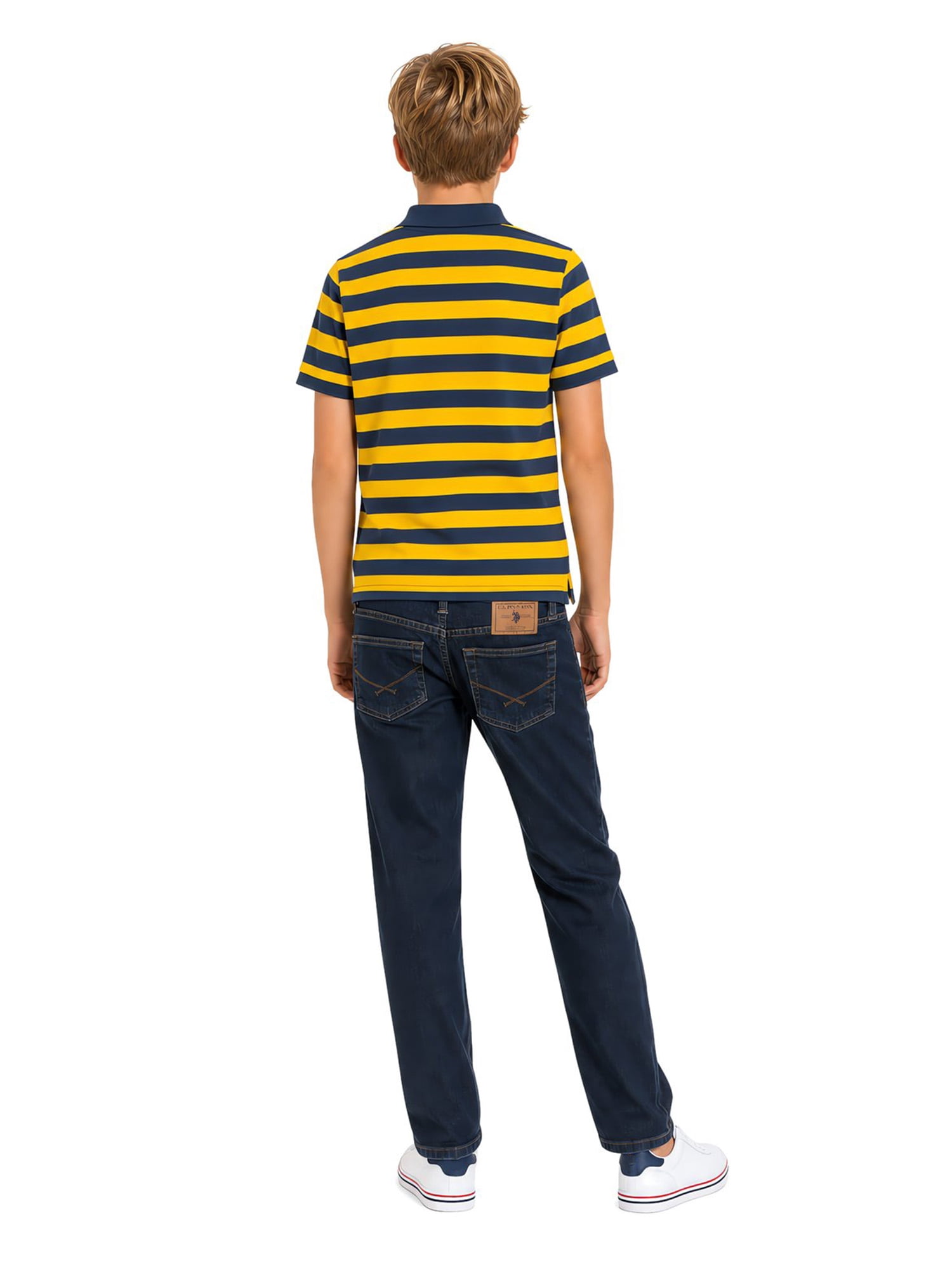 U.S. Polo Assn. Boys Striped Polo Shirt, Sizes 4-18