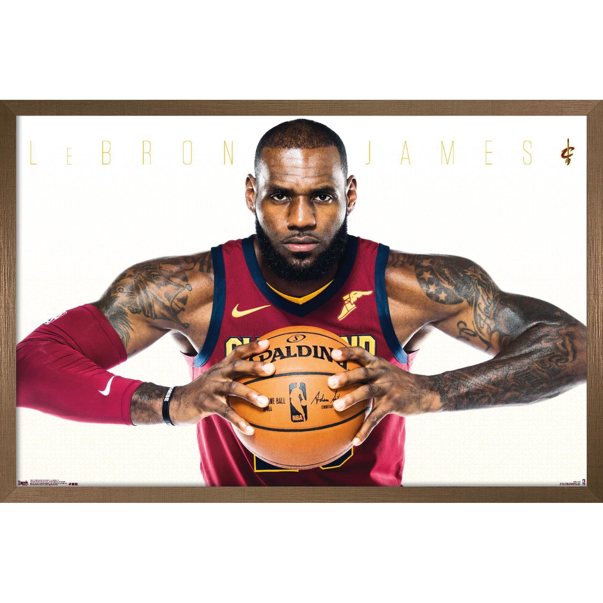 NBA Cleveland Cavaliers - Lebron James 17 Wall Poster, 22.375" x 34", Framed