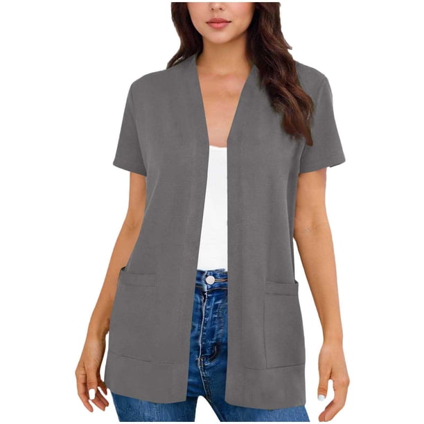 Camiseta de Manga Corta para Mujeres de Cuello Redondo Casual Suelto de la Moda de Poliéster Primavera Y Verano