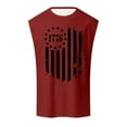thumbnail image 2 of kpoplk 4th of July USA Flag Short Sleeved T-Shirts Gym Fitness Singlet Vest for Men Gym Workout Patriotic Tees(Red,S), 2 of 5