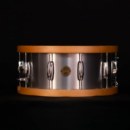 Gretsch 14" x 6.5" Full Range Aluminum Snare Drum with Wood Hoops