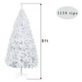 thumbnail image 2 of 8ft Artificial White Christmas Tree, Easy Assembly, Metal Base, Fake Christmas Tree for Home Office Party Decoration Indoor and Outdoor, Holiday Christmas Tree 7 ft,1380 Tips, 2 of 7