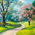 thumbnail image 2 of 30x25CM Summer Trees Landscape Various Color DIY Cross-stitch of collection Various Diamond Printed 5D Rhinestone Painting for Collection, 2 of 8