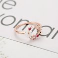 thumbnail image 3 of Guodhu Rose Gold Butterfly & Flower Ring for Women | Dainty Floral Butterfly Jewelry with Sparkling CZ | Trendy Engagement/Prom Party Ring & Perfect Gift for Her, 3 of 3