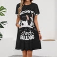 thumbnail image 2 of French Bulldog Dress Fashion Beach Short Sleeve Dresses Female Party Printed Sundress, 2 of 7