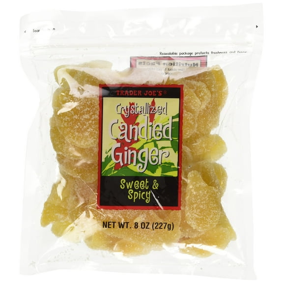 Trader Joe's Crystallized Candied Ginger (8 Oz.) 8 Ounce (Pack of 1)
