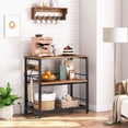 thumbnail image 3 of HOOBRO Kitchen Island with Power Outlet 3 Tier Storage Shelf  Kitchen Dining Room Rustic Brown BF021ZD01, 3 of 8