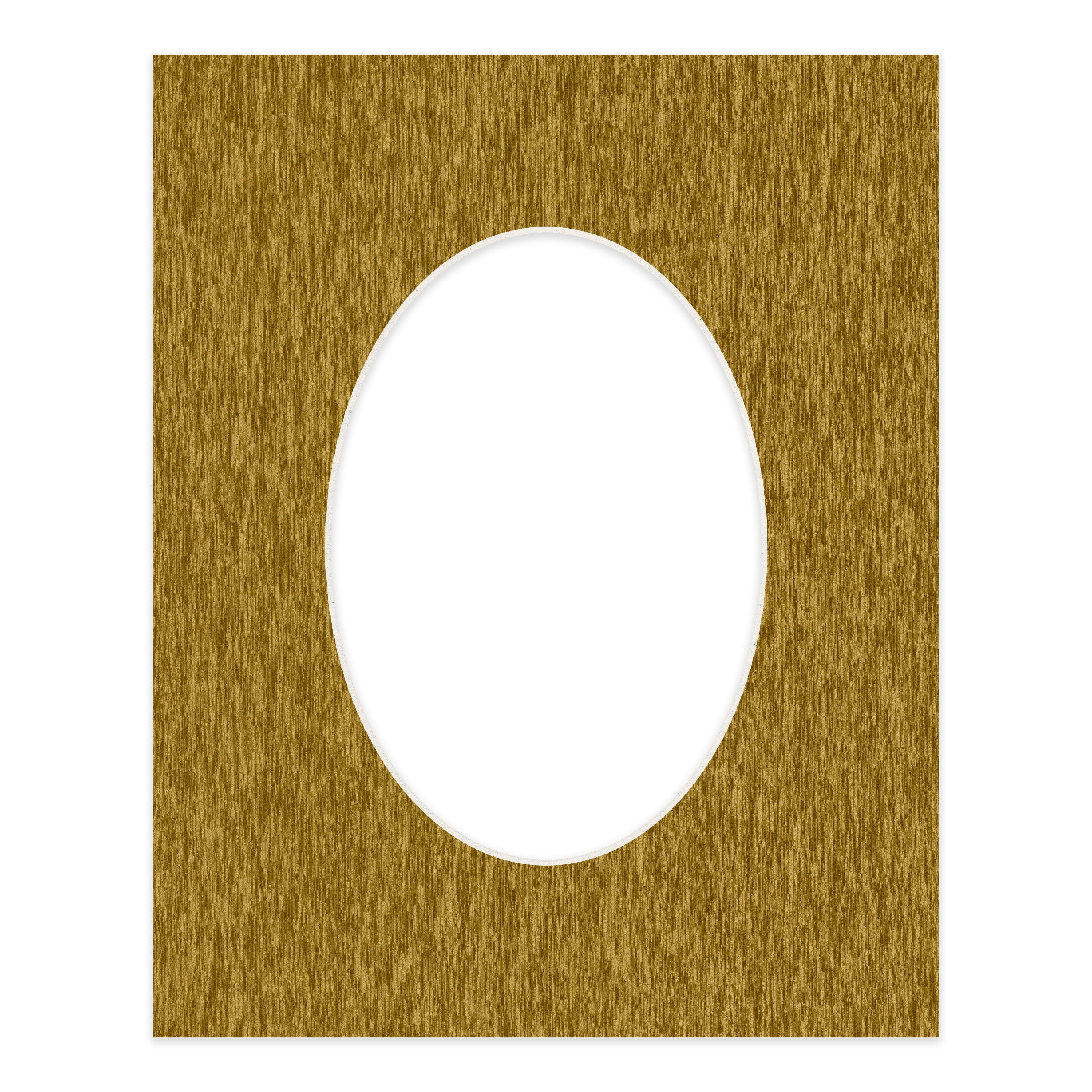 Metallic Gold Picture Frame Mat for 18x24 Frames - Oval Opening for 15x20 Photos - 1 Mat