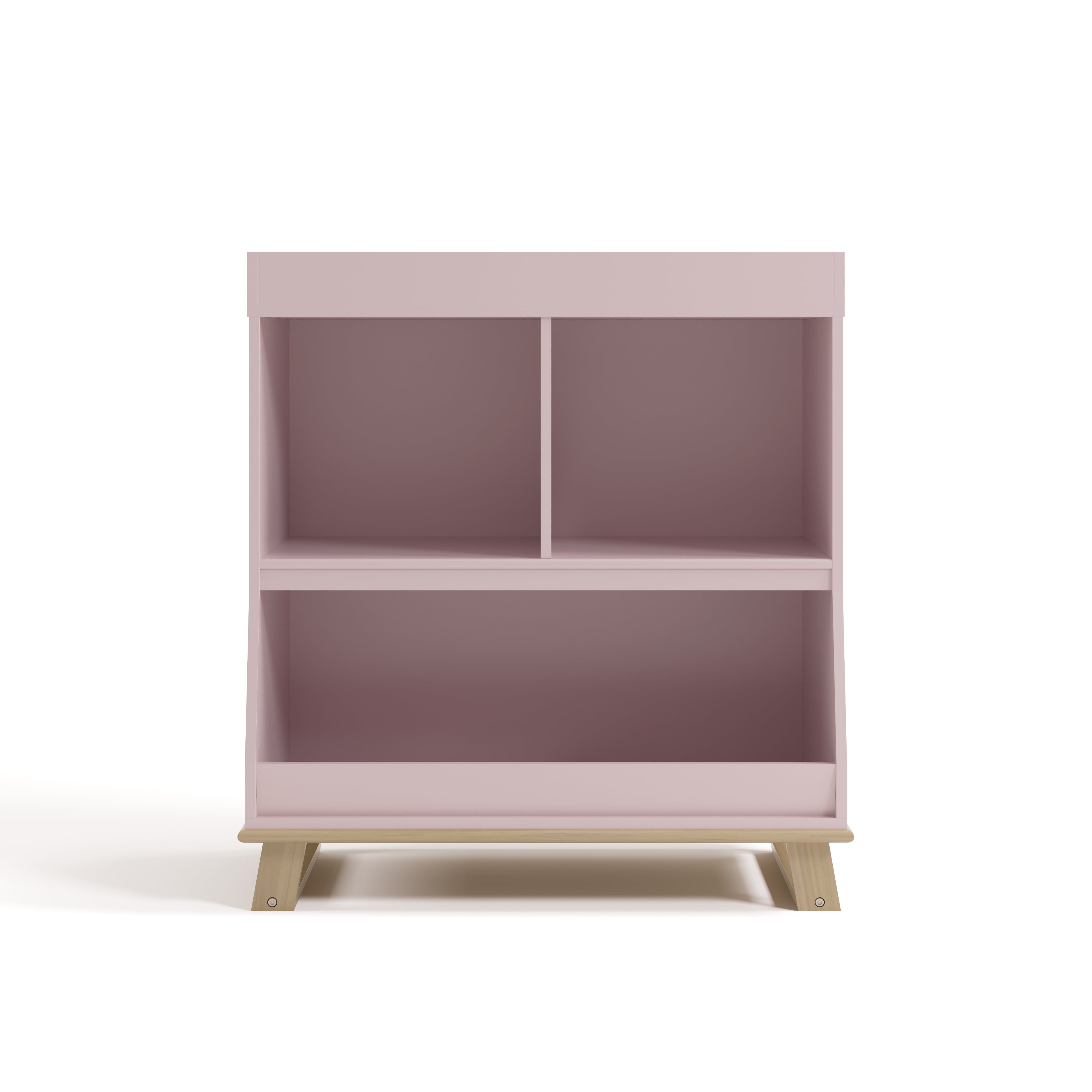 Storkcraft Modern Convertible Infant Changing Table, Blush with Driftwood