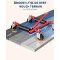 thumbnail image 4 of Car Wheel Dolly with Tire Jack 1500 lbs Capacity Portable Trailer Dolly with Pedal Jack 12in Wheel Support Vehicle Positioning Dolly for Auto Repair and Moving Set of 2 Red, 4 of 8
