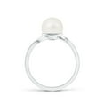 thumbnail image 2 of ANGARA Freshwater Cultured Pearl Solitaire Bypass Ring in 14K White Gold for Women | June Birthstone, Birthday, Anniversary, Jewelry Gift for Women | Pearl Ring, 2 of 7