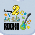 thumbnail image 4 of Inktastic Being Two Rocks- second birthday Boys or Girls Baby Bib, 4 of 4