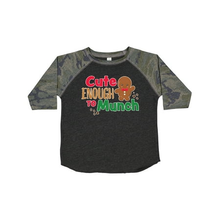 

Inktastic Cute Enough to Munch with Gingerbread Man Gift Toddler Boy or Toddler Girl T-Shirt