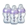 Tommee Tippee Anti-Colic Baby Bottles (9oz, 3 Count) Slow Flow Breast-Like Nipple and Unique Anti-Colic Venting System, Purple Pandas