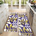 thumbnail image 4 of Kitchen Rugs Sets Of 2,Purple Leaf Pattern Anti Fatigue Kitchen Mat Rugs Non Slip Washable,Decorative Kitchen Floor Mats for Kitchen,Sink,Laundry,17"X47", 4 of 5