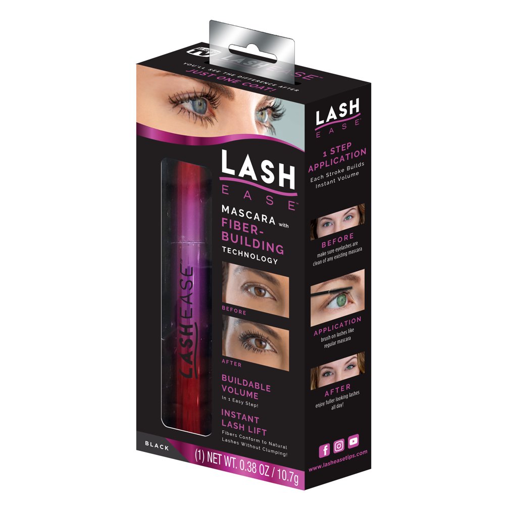 Lash Ease, Mascara with Fiber Building Technology, As Seen on TV