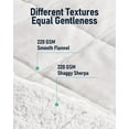 thumbnail image 2 of Sherpa Fleece Weighted Blanket for Adult, 15 lbs Dual Sided Cozy Fluffy Heavy Blanket, Ultra Fuzzy Throw Blanket with Soft Plush Flannel Top, 60 x 80 inches Queen Size White on Both Sides, 2 of 14