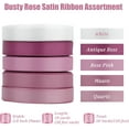 thumbnail image 2 of Dusty Rose Ribbon 3/8 Inch Thin Dusty Pink Satin Ribbon 5 Rolls Assortment Rose Pink Ribbon for Wedding Mauve Ribbon for Gift Wrapping Baby Shower Invitation Card Crafts - 50Yards, 2 of 12
