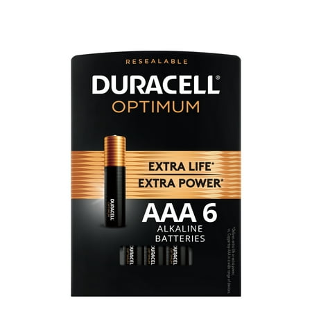 Duracell Optimum AAA Batteries, Resealable Package of Triple A Batteries, 6 Pack