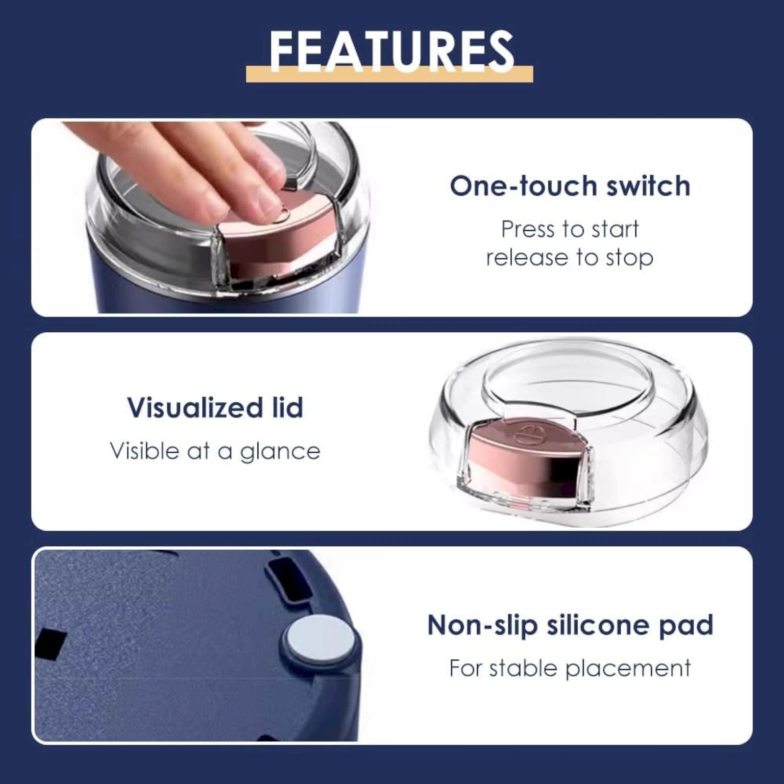 Clearance! Mini Stainless Grain Grinder 2025 New Multifunctional Grinding Machine Coffee Herb Grinder Upgrade One Button Stainless Grinding for One Piece Electric Grain Grinder