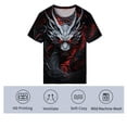 thumbnail image 4 of Men's Novelty Dragon T-Shirts 3D Printed Dragon Short Sleeve Tshirts Casual Summer Tee Top, 4 of 6