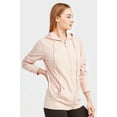 thumbnail image 2 of 247 Frenzy Women's Active Essentials Sofra Cottonbell Full Zip Drawstring Cotton Hoodie with Front Pouch Pockets - Blush, 2 of 3