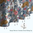 thumbnail image 6 of Bulldog Dog and Flower Florals Shower Curtain 36"x72" ,Bathroom Decorative Shower Curtains Set with 12 Hooks,Modern Waterproof Washable Shower Curtain, 6 of 6