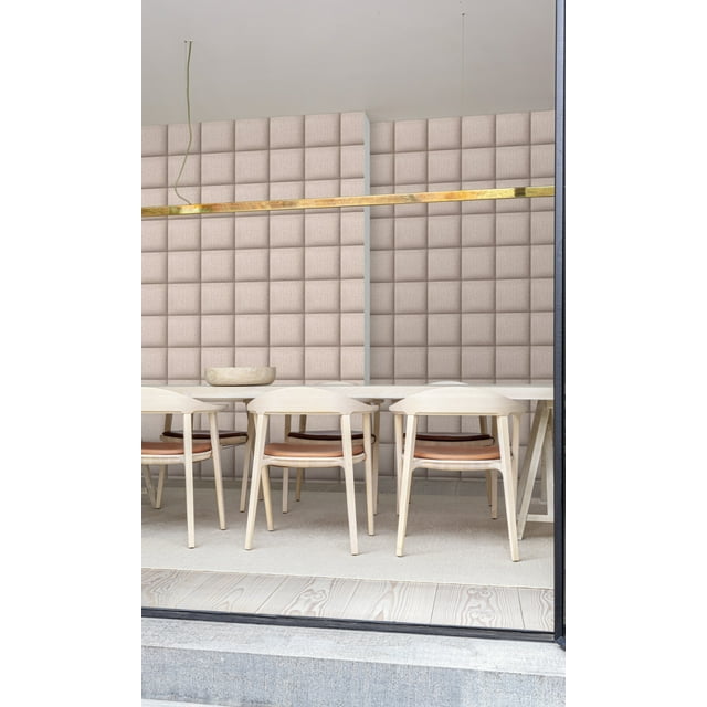 Pink 3D Effect Fabric Brick Wallpaper R8397
