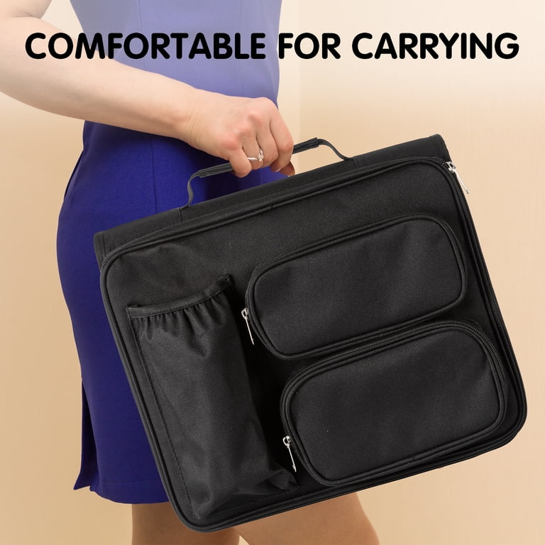 Deli Zipper Binder 2 inch 3 Ring 500 Sheet Capacity Multi-Pocket