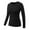 Black, variant on Women Compression Quick-Dry T-shirts Long Sleeve Activewear Tight Fitness Yoga Tops
