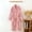 Pink, variant on Women's Long Kimono Robe with Collar and Button Closure for Cozy Home Loungewear and Relaxation