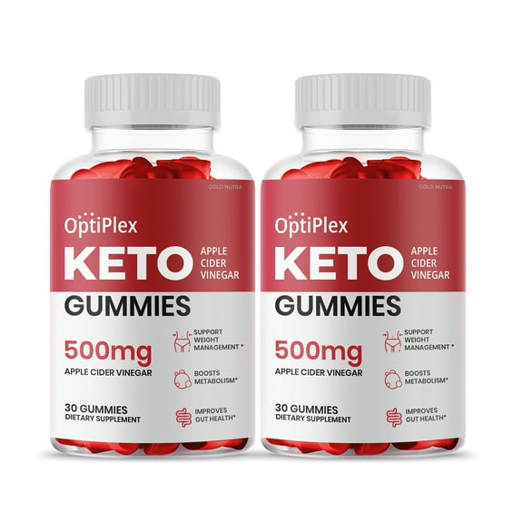 Optiplex Gummies, Official Optiplex Keto ACV Gummies Apple Cider Vinegar 2 Month Supply (2 Pack)